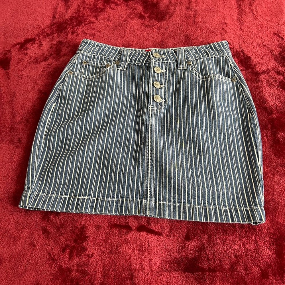 Dickie’s Striped Denim Skirt